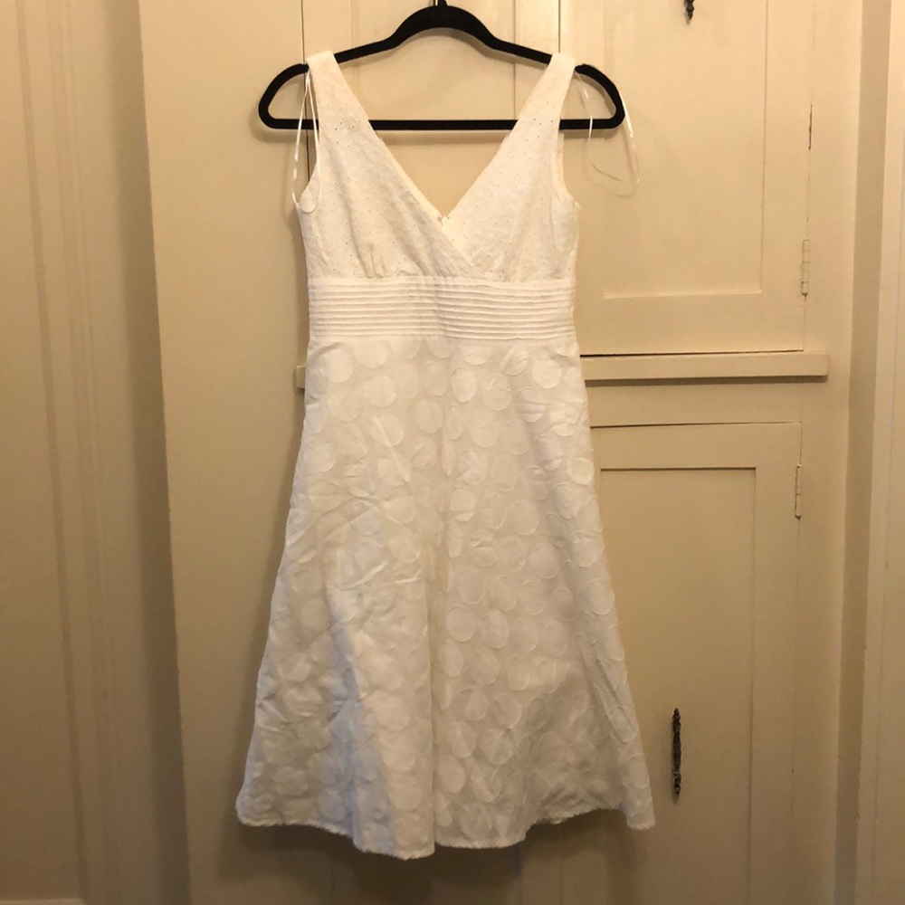 Dress Barn V Neck White Dress